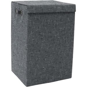 MANTRARAJ Foldable Laundry Clothes Hamper With Lid 85 Liter Laundry Hamper in Dark Grey Dark Grey MANTRARAJ Foldable Laundry Clothes Hamper With Lid 85 Liter Laundry Hamper in Dark Grey Dark Grey