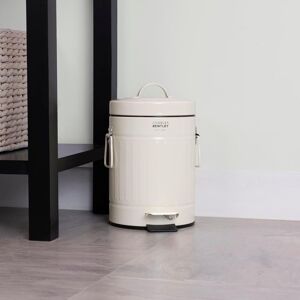 Charles Bentley 3L Retro Steel Waste Rubbish Kitchen Bathroom Mini Pedal Bin in Beige Beige Charles Bentley 3L Retro Steel Waste Rubbish Kitchen Bathroom Mini Pedal Bin in Beige Beige