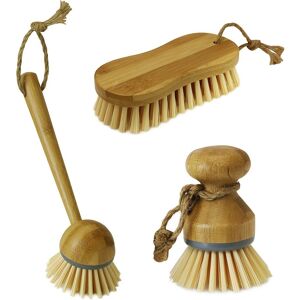 JVL Bamboo Cleaning Essentials, Scrubbing Round Dish Brush Set of 3 in Brown Size: 1 Pack Brown 1 Pack JVL Bamboo Cleaning Essentials, Scrubbing Round Dish Brush Set of 3 in Brown Size: 1 Pack Brown 1 Pack
