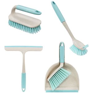 JVL Pro Anit-Bac Cleaning Essentials, Mini Dust pan, Scrubbing, Dish Brush & Window Squeegee Bundle in Blue Size: 1 Pack Blue 1 Pack JVL Pro Anit-Bac Cleaning Essentials, Mini Dust pan, Scrubbing, Dish Brush & Window Squeegee Bundle in Blue Size: 1 Pack Blue 1 Pack