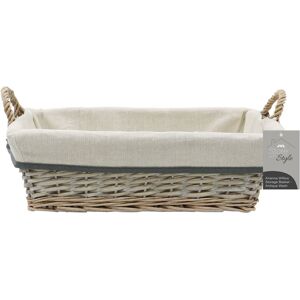 JVL Arianna Rectangular Willow Storage Basket, Grey Wash in Mid Grey Size: Small Mid Grey S JVL Arianna Rectangular Willow Storage Basket, Grey Wash in Mid Grey Size: Small Mid Grey S