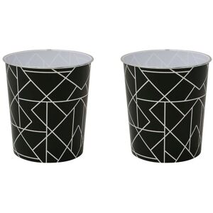JVL Linear Plastic Waste Paper Bin - Set of 2 in Black Size: 2 Pack Black 2 Pack JVL Linear Plastic Waste Paper Bin - Set of 2 in Black Size: 2 Pack Black 2 Pack