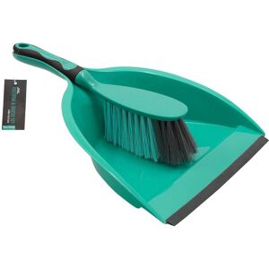 JVL Rubber Grip Dustpan & Bristle Brush Set in Turquoise Size: 1 Pack Turquoise 1 Pack JVL Rubber Grip Dustpan & Bristle Brush Set in Turquoise Size: 1 Pack Turquoise 1 Pack