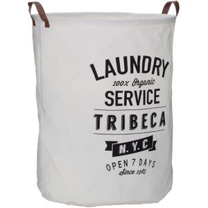 Orsina Tribeca Laundry Bag, Faux Leather Handles in Grey Grey Orsina Tribeca Laundry Bag, Faux Leather Handles in Grey Grey