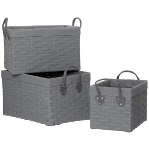 Orsina Lida Lattice Grey Rectangular Storage Baskets Grey Orsina Lida Lattice Grey Rectangular Storage Baskets Grey