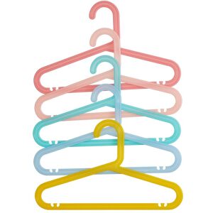 Premier Housewares Kids Clothing Hangers - Multicolour - Plastic - Set of 20 Premier Housewares Kids Clothing Hangers - Multicolour - Plastic - Set of 20