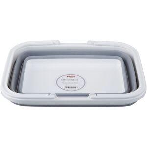 Orsina Collapsible Red Laundry Basket With Handles, Space Efficient Organizer, Functional Thermoplastic Rubber Basket in Grey Grey Orsina Collapsible Red Laundry Basket With Handles, Space Efficient Organizer, Functional Thermoplastic Rubber Basket in Grey Grey