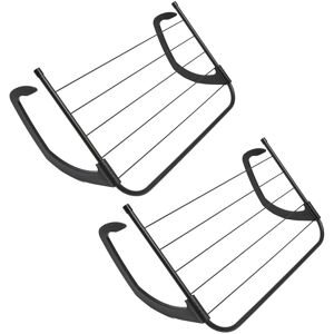 OHS Pack Of Over Radiator Clothes Airer Foldable Clothes Towel Rail Holder Rack Dryer Hanger in Black Black OHS Pack Of Over Radiator Clothes Airer Foldable Clothes Towel Rail Holder Rack Dryer Hanger in Black Black