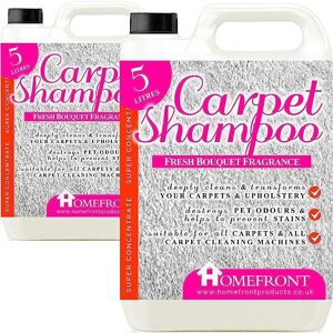 Homefront Floral Carpet Shampoo 10L, Suitable for all Carpet Cleaners in Clear Clear Homefront Floral Carpet Shampoo 10L, Suitable for all Carpet Cleaners in Clear Clear