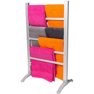Homefront Free Standing Electric Heated Clothes Airer Towel Rail in Silver Silver Homefront Free Standing Electric Heated Clothes Airer Towel Rail in Silver Silver
