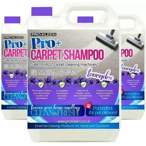 ProKleen Carpet Cleaning Shampoo Odour Remover Lavender Fragrance 3 x 5L in White White ProKleen Carpet Cleaning Shampoo Odour Remover Lavender Fragrance 3 x 5L in White White