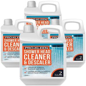 ProKleen Shower Head Cleaner & Descaler - Bacteria & Limescale Remover 4 x 1L in Clear Clear ProKleen Shower Head Cleaner & Descaler - Bacteria & Limescale Remover 4 x 1L in Clear Clear