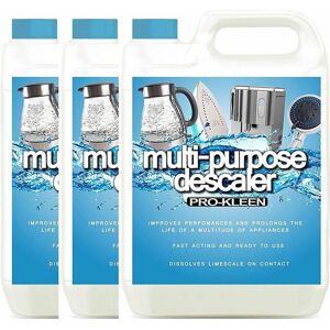 ProKleen Multi Purpose Liquid Descaler Concentrate Fast Acting 3 x 5L in Clear Clear ProKleen Multi Purpose Liquid Descaler Concentrate Fast Acting 3 x 5L in Clear Clear