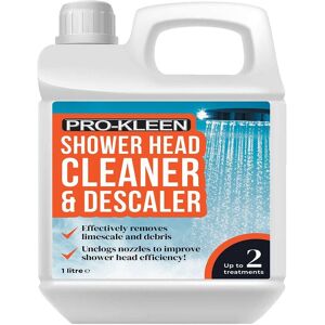 ProKleen Shower Head Cleaner & Descaler - Bacteria & Limescale Remover 1 x 1L in Clear Clear ProKleen Shower Head Cleaner & Descaler - Bacteria & Limescale Remover 1 x 1L in Clear Clear