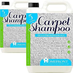 Homefront Ocean Carpet Shampoo 10L, Suitable for all Carpet Cleaners in Clear Clear Homefront Ocean Carpet Shampoo 10L, Suitable for all Carpet Cleaners in Clear Clear