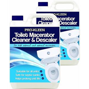 ProKleen Toilet Macerator Cleaner & Descaler 2 x 5L in Clear Clear ProKleen Toilet Macerator Cleaner & Descaler 2 x 5L in Clear Clear