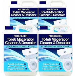 ProKleen Toilet Macerator Cleaner & Descaler 4 x 5L in Clear Clear ProKleen Toilet Macerator Cleaner & Descaler 4 x 5L in Clear Clear