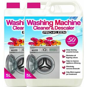 ProKleen Washing Machine Cleaner & Descaler - 2 x 5L in Clear Clear ProKleen Washing Machine Cleaner & Descaler - 2 x 5L in Clear Clear