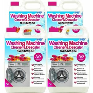ProKleen Washing Machine Cleaner & Descaler - 4 x 5L in Clear Clear ProKleen Washing Machine Cleaner & Descaler - 4 x 5L in Clear Clear