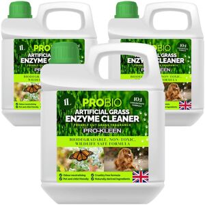 ProKleen ProBio Artificial Grass Cleaner Enzyme Based Deodoriser 3L in Clear Clear ProKleen ProBio Artificial Grass Cleaner Enzyme Based Deodoriser 3L in Clear Clear