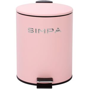 simpa 5L Slim Soft-Closing Pedal Dustbin in Pink Pink simpa 5L Slim Soft-Closing Pedal Dustbin in Pink Pink