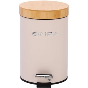 simpa 3L Soft-Closing Pedal Dustbin with Bamboo Lid in Cream Cream simpa 3L Soft-Closing Pedal Dustbin with Bamboo Lid in Cream Cream