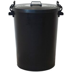simpa 110L Plastic Multipurpose Bin with Clip Lock Lid in Black Black simpa 110L Plastic Multipurpose Bin with Clip Lock Lid in Black Black