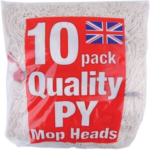 Abbey No. 16 PY Socket Mop Heads (Pack Of 10) in White White Abbey No. 16 PY Socket Mop Heads (Pack Of 10) in White White