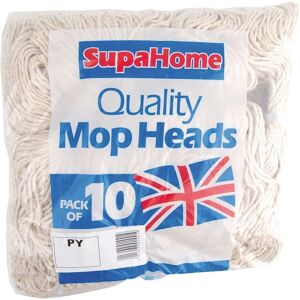 SupaHome PY Mop Head (Pack of 10) in White White SupaHome PY Mop Head (Pack of 10) in White White