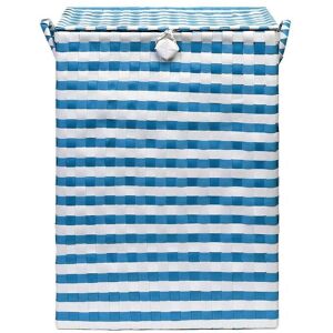 Arpan Washing Baskets for Laundry Plastic bin Hamper Storage Basket Blue - White Nautical Design 44 Litres in Light Blue Light Blue Arpan Washing Baskets for Laundry Plastic bin Hamper Storage Basket Blue - White Nautical Design 44 Litres in Light Blue Light Blue