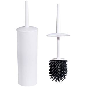 Nicoman Turbular White Toilet Brush & Holder With Silicone Head White Nicoman Turbular White Toilet Brush & Holder With Silicone Head White