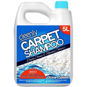 cleenly Carpet Cleaning Shampoo Odour Remover Ocean Fragrance 1 x 5L in Blue Blue cleenly Carpet Cleaning Shampoo Odour Remover Ocean Fragrance 1 x 5L in Blue Blue