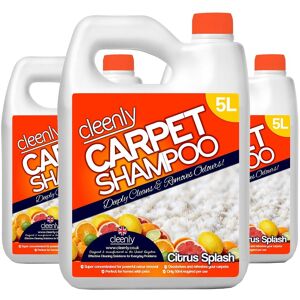 cleenly Carpet Cleaning Shampoo Odour Remover Citrus Fragrance 3 x 5L in Orange Orange cleenly Carpet Cleaning Shampoo Odour Remover Citrus Fragrance 3 x 5L in Orange Orange