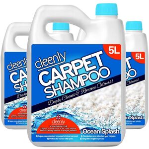 cleenly Carpet Cleaning Shampoo Odour Remover Ocean Fragrance 3 x 5L in Blue Blue cleenly Carpet Cleaning Shampoo Odour Remover Ocean Fragrance 3 x 5L in Blue Blue