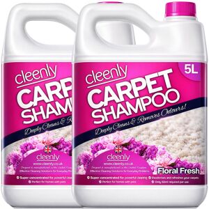 cleenly Carpet Cleaning Shampoo Odour Remover Floral Fragrance 2 x 5L in Pink Pink cleenly Carpet Cleaning Shampoo Odour Remover Floral Fragrance 2 x 5L in Pink Pink