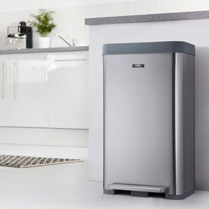 Cooks Professional XL Pedal Bin 65L - Recycling or Waste Dustbin with Soft Close Lid in Silver Silver Cooks Professional XL Pedal Bin 65L - Recycling or Waste Dustbin with Soft Close Lid in Silver Silver