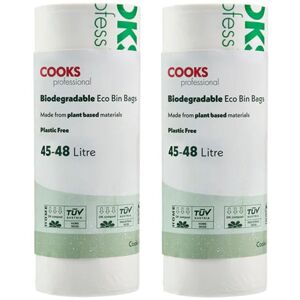 Cooks Professional Biodegradable Compostable Bin Bags 45-48L in White Size: 1 Pack White 1 Pack Cooks Professional Biodegradable Compostable Bin Bags 45-48L in White Size: 1 Pack White 1 Pack