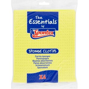 Spontex Essentials Sponge Cleaning Cloths (Pack of 4) in Yellow Yellow Spontex Essentials Sponge Cleaning Cloths (Pack of 4) in Yellow Yellow