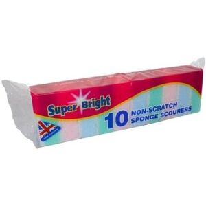 Superbright Sponge Scourers (Pack of 10) in Light Green Light Green Superbright Sponge Scourers (Pack of 10) in Light Green Light Green