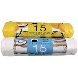 Tidyz Swing Bin Liners (Pack of 15) in Yellow Yellow Tidyz Swing Bin Liners (Pack of 15) in Yellow Yellow