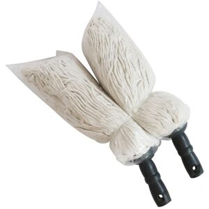 Groundsman Bamboo Deluxe Cotton Mop Head Pack of 2 in White White Groundsman Bamboo Deluxe Cotton Mop Head Pack of 2 in White White