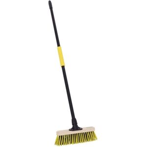 Bulldozer Stiff Dual Pet Wooden Broom With Metal Handle 279mm (11in) Multicolor Bulldozer Stiff Dual Pet Wooden Broom With Metal Handle 279mm (11in) Multicolor