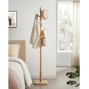 VASAGLE Premium Wood Hall Stand Multi Hook Coat Tree Adjustable Height in Natural Natural VASAGLE Premium Wood Hall Stand Multi Hook Coat Tree Adjustable Height in Natural Natural