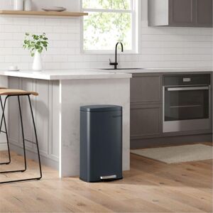 SONGMICS Medium Kitchen Bin Steel Trash Can with Inner Bucket in Charcoal Charcoal SONGMICS Medium Kitchen Bin Steel Trash Can with Inner Bucket in Charcoal Charcoal