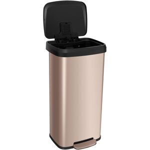 Gymax 68L Recycling Pedal Bin Kitchen Bin With Soft Close Lid & Handle in Rose Gold Rose Gold Gymax 68L Recycling Pedal Bin Kitchen Bin With Soft Close Lid & Handle in Rose Gold Rose Gold