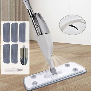 VOGREX Spray Mop with 5 Reusable Microfiber Pads & 550ml Water Tank in White White VOGREX Spray Mop with 5 Reusable Microfiber Pads & 550ml Water Tank in White White