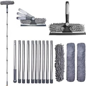 Hinsinc Extendable Window Cleaner Equipment Glass Cleaning 4.5m Squeegee Telescopic in Grey Grey Hinsinc Extendable Window Cleaner Equipment Glass Cleaning 4.5m Squeegee Telescopic in Grey Grey