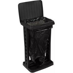 EONLION 60L Garbage Reusable Bin Bag Sack Liner Waste Disposal Holder w/ Lid in Black Black EONLION 60L Garbage Reusable Bin Bag Sack Liner Waste Disposal Holder w/ Lid in Black Black