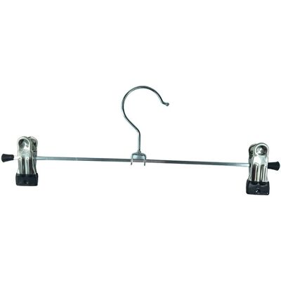 VOGREX 40PCS Strong Metal Clips Hangers Chrome Clothes Coat Trouser Skirt Rack in Silver Size: 28 cm Silver 28 cm VOGREX 40PCS Strong Metal Clips Hangers Chrome Clothes Coat Trouser Skirt Rack in Silver Size: 28 cm Silver 28 cm