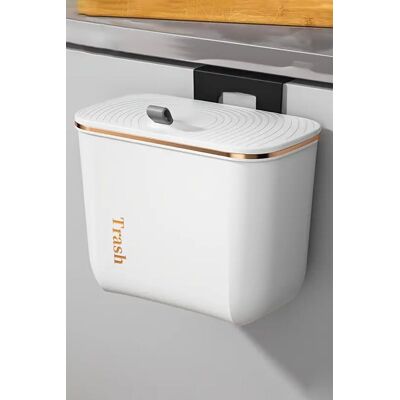 Living and Home 8.5L Kitchen Hanging Waste Bin Dustbin Flip-top Trash Can Punch-free with Lid(26.8 x 14.8 x 22cm) in White Size: 26.8 x 14.8 x 22 cm White 26.8 x 14.8 x 22 cm Living and Home 8.5L Kitchen Hanging Waste Bin Dustbin Flip-top Trash Can Punch-free with Lid(26.8 x 14.8 x 22cm) in White Size: 26.8 x 14.8 x 22 cm White 26.8 x 14.8 x 22 cm